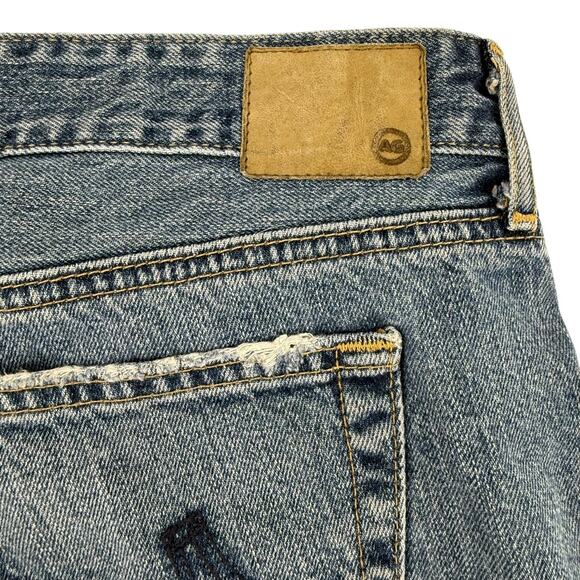 Adriano Goldschmied Jean Shorts Size 27 The Bonnie Relaxed Blue Distressed Denim - Picture 8 of 11